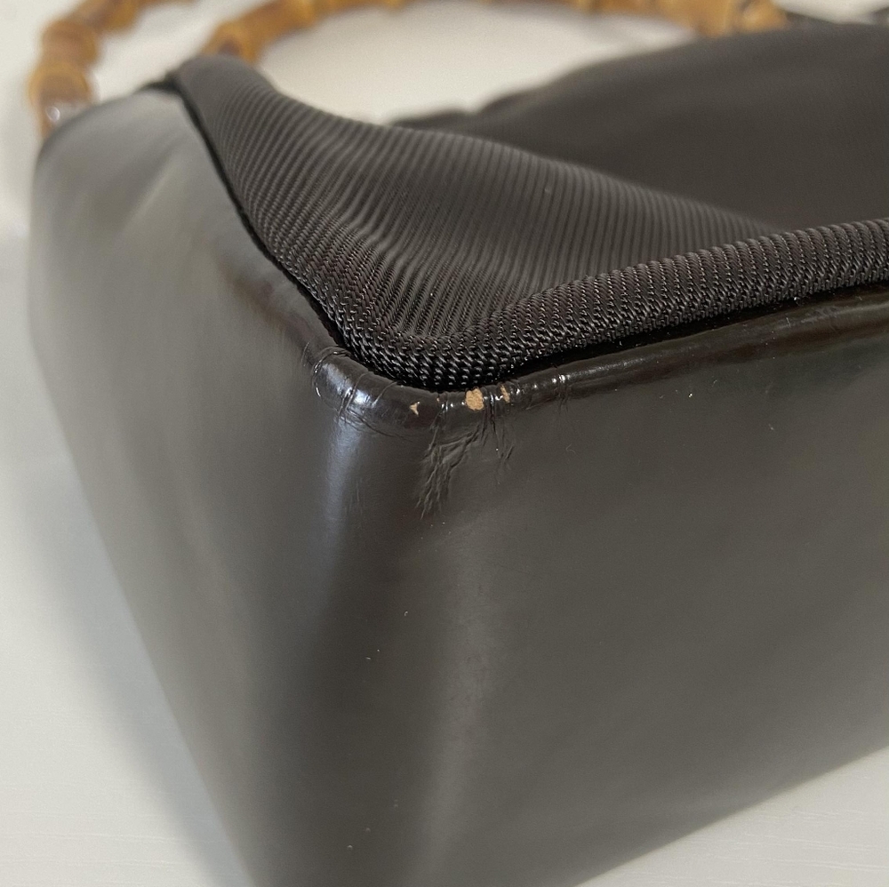 Gucci Nylon Bamboo Handle Bag - Picture 3 of 16